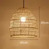 Lámpara Colgante Tejida de Bambú Salón de Té Zen Chino Restaurante Casa de Huéspedes Linterna Japonesa Restaurante Arte Creativo Retro Pantalla de Bambú