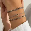 Joyería de Mano Bohemia Transfronteriza Europea y Americana Cadena Metálica Set de Mujer 6 Cadenas Multicapa Pulseras Simples