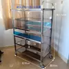 Carro de servicio para restaurante de seis y cinco pisos, carro de platos de acero inoxidable, carro de entrega de alimentos, escurreplatos, carro de servicio para platos