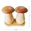 Porta Palitos de Bambu com Design Criativo de Cogumelo Fofo, Recipiente de Palitos de Luxo para Jantar, Caixa de Palitos com Logotipo Personalizado