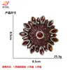 Broche redondo de girassol em tecido com apliques de contas feitos à mão, resistente, decoração para roupas e acessório para bolsa, atacado do fabricante