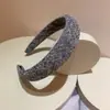 Diadema de Esponja Marrón para Niñas, de Ala Ancha, de Alta Gama, Diadema de Moda para Lavarse la Cara, Pinza para el Cabello de Alta Presión Craneal