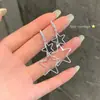 Pendientes de aguja de plata S925 con circonitas brillantes y exquisitas para mujer, ligeros, lujosos y elegantes, de alta gama, populares entre las celebridades de Internet, que combinan con todo.