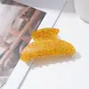 Presilha Grande de Tubarão em Acrílico Estrelado Coreana para a Parte de Trás da Cabeça, Acessório de Cabelo Exquisito, Piranha Feminina, Presilha de Garra Estilo Francês