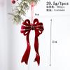 Nova decoração de Natal Cross Border vinho tinto Flocking Bow Elk Pendant Decoração de árvore de Natal Enfeite Pendant