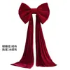 Decorações de Casamento e Festival, Laço Gigante Oversized de Veludo Vermelho, Decoração de Quarto de Noivado e Casamento, Vitrine, Adereços para Fotos de Festa
