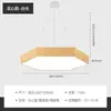 Luz hexagonal hueca de madera con veta de madera LED transfronteriza, luz con forma hexagonal, lámpara colgante redonda, adecuada para centros comerciales, supermercados y oficinas