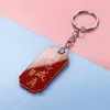 Llavero de Mensaje de Bendición Caligráfica Creativo Personalizado Divertido Texto Decoración de Mochila Estudiantil Colgante Peculiar con Acrílico