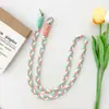 Cadena Creativa Tejida a Mano para Teléfono, Estilo Largo, Se Puede Llevar Cruzada, Cordón Simple y Duradero, Accesorio de Llavero de Moda