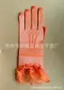 Guantes de Malla Elástica para Mujer, Elegantes Guantes Negros de Malla con Encaje Hueco para Bailar, Etiqueta, Bodas y Guantes para Niños