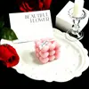 Vela Perfumada en Forma de Cubo con Corazón de Color Sólido Decoración para el Hogar Regalo de Cumpleaños Disponible en Múltiples Colores Nueva Vela de Aromaterapia