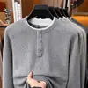 Moletom de peso pesado 350g com forro de lã de acetato para homens, novo modelo outono 2026, camiseta de manga comprida com bloco de cores e falsa carcela para homens