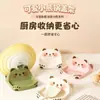 Estante de almacenamiento creativo, diseño de oso de dibujos animados lindo, soporte para tapas de ollas, estante para utensilios de encimera, organizador de tapas de ollas y tabla de cortar para encimera de cocina