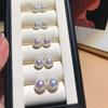 Pendientes de perlas de plata de ley 925 de alta gama, retro, ligeros, de lujo, de imitación de perla de Akoya, sin orificios para las orejas, con clip para las orejas y espiral antimosquitos.