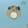 Nuevo Estilo Chino Lujo Ligero Espejo Cosmético Arte de Hierro Flor Hueca Espejo de Pared Decoración Colgante Creativa para Homestay Espejo de Cuerpo Entero Colgante Transfronterizo