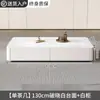 Móvel de TV de Chão para Sala de Estar, Novo Modelo 2026, Luxo Leve, Prático para Apartamentos Pequenos, Conjunto de Mesa de Centro e Móvel de TV Estilo Creme