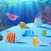 Micro-Paisaje Creativo Luminoso Colorido Peces Planos Figuras Océano Acuario Decoración DIY Accesorios Adornos Pequeños