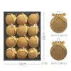 Nuevo Juego de Bolas de Navidad Afelpadas de 6 cm, Decoración Navideña Bola Colgante Navideña con Moño Afelpado, Bola Colgante para Árbol de Navidad