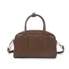 Bolsa Feminina de Couro Genuíno Bolsa Boston Pillow Couro Tanning Vegetal Outono e Inverno Nova Bolsa de Mão Feminina Bolsa Transversal Casual Feminina Bolsa de Ombro