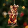 Atravessando a Fronteira Acrílico 2D Criativo e Diverso Pequeno Animal Plano Apanhador de Sol Ornamento Pendurado para Decoração de Carro Mochila