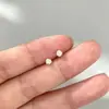 Aretes ear cuffs de circonita color plata pura 999, aretes de alta gama, tachuelas de plata pura simples y elegantes, joyería para el cuidado de perforaciones de oreja para mujeres
