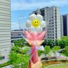Desenho Animado Fofo de Mão Rosto Sorridente Flores Zouju Balão Crianças Jardim de Infância Pequeno Presente Foto ao Ar Livre Dia dos Namorados