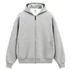 Sudadera con cremallera de peso pesado para hombre de primavera y otoño, sudadera con capucha casual de corte holgado estilo americano, versátil y moderna