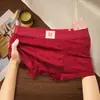 Ropa interior roja para hombre para el año de nacimiento, Forro interior antibacteriano, Regalo para boda, Nochevieja, Calzoncillos boxer de algodón rojo para hombre