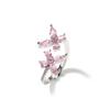 Anillo estilo ins europeo y americano para mujer, nicho de alta gama, lujo, diamante, mariposa, personalidad, comodín, nuevo al por mayor