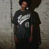 San Miguel Americano Vintage Desgastado Lavado Retro Camiseta de Verano Holgada de Manga Corta para Hombre y Mujer Marca de Moda