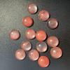 Piedra Natural Roja Sandía Redonda Cabujón Forma de Tambor Trenzado Pasador Decoración de Borde Accesorios para Joyería DIY Cuentas