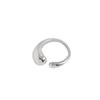 375 estilo coreano INS design de nicho minimalista elegante versátil gota d'água Anel de prata esterlina S925 anel feminino