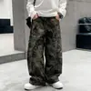 Roupas infantis, calças de outono para meninos, novo estilo 2026, para crianças maiores, coleção primavera e outono, calças cargo camufladas para meninos, calças compridas de outono
