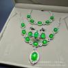 Colgante de calcedonia blanca hielo bañado en plata, collar de clavícula de lujo, pulsera de jade para mujer con ágata en polvo suave.