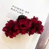 Pinza para el pelo atmosférica Yimengling Mismo estilo Pinza para el pelo de rosa para mujer para recogido a medias en la parte posterior de la cabeza, Pinza para el pelo versátil Flores
