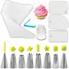 Juego Transfronterizo de 14 Piezas de Boquillas para Decorar, Raspador de Crema para Pastel DIY, Anillo de Silicona, Manga Pastelera, Herramientas para Hornear