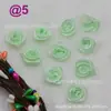 17 colores DIY hecho a mano cinta de 1 cm mini flor de rosa caja de dulces decoración ropa zapato sombrero flor accesorio para el cabello flor