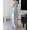 Moda Verão Novo Estilo Japonês Silhueta Simples Elegante Cintura Alta Perna Larga Calça Casual Solta Emagrecedora Casual Longa para Mulheres