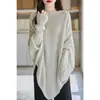 Ropa Exterior Casual Top de Capa Irregular Suéter de Murciélago para Mujer Diseño de Chaleco Suéter de Punto Otoño Invierno 2025 Moda