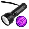 Linterna UV LED al por mayor de 51 LED, lámpara de uñas UV, linterna para detección fluorescente, detección de agente fluorescente, luz roja para detección de dinero