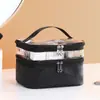Bolsa de Cosméticos de Grande Capacidade para Mulheres, Bolsa Portátil para Armazenamento de Cosméticos, Estojo de Maquiagem para Produtos de Skincare de Viagem, Transparente Multifuncional Aprimorado