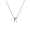 Collar de Acero de Titanio con Colgante Pequeño de Moda 26 Letras Inglesas Cadena para Clavícula Versátil Simple Exquisita Que No Se Desvanece Venta al por Mayor Transfronteriza