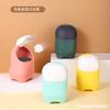 Mini Bote de Basura de Escritorio Oficina Pequeño Cubo de Almacenamiento de Noche con Tapa Dormitorio Ins Cesta de Papel Pequeña Mesa
