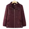 Moderna Abrigo de Primavera y Otoño para Madre 2026 Nuevo Vintage Top para Abuela de Edad Avanzada Chaqueta Casual Talla Grande para Mujer