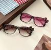 Armação de Óculos Gatinho Estampa Leopardo Sem Lentes Armação Decorativa Lisa Fofa Ins Retrô Y2K Tartaruga Óculos Redondos