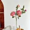 Rosa Griega Alto Sentido Flores Secas Pintura al Óleo Rosa Flores Artificiales Flores Falsas Sala de Estar Mesa de Comedor Hotel Adornos de Ramo