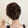 Pinza Elegante y Versátil para el Cabello Hueca de Color Carey para Mujer, Adecuada para Peinados Recogidos, con un Toque de Alta Gama, Lujo Ligero, Diseño de Nicho, Pinza de Pato y Pinza de Garra