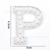 Venta caliente transfronteriza de 26 pegatinas de tela con forma de estrella de cinco puntas y letras de perla para ropa, sombreros y bolsos, materiales decorativos.