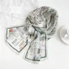 Novo Estilo Lenço Longo de Seda para Mulheres, Lenço de Chiffon 100% Seda de Amora, Versátil e de Alta Qualidade, Lenço de Primavera e Verão, Lenço de Pescoço, Echarpe