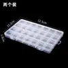Caja de almacenamiento de plástico transparente para organizar aretes y tachuelas, joyero desmontable para organizar y almacenar, joyero de múltiples compartimentos al por mayor